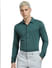 Green Knit Full Sleeves Shirt_405069+2