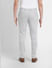 Grey Mid Rise Slim Fit Trousers_405190+4