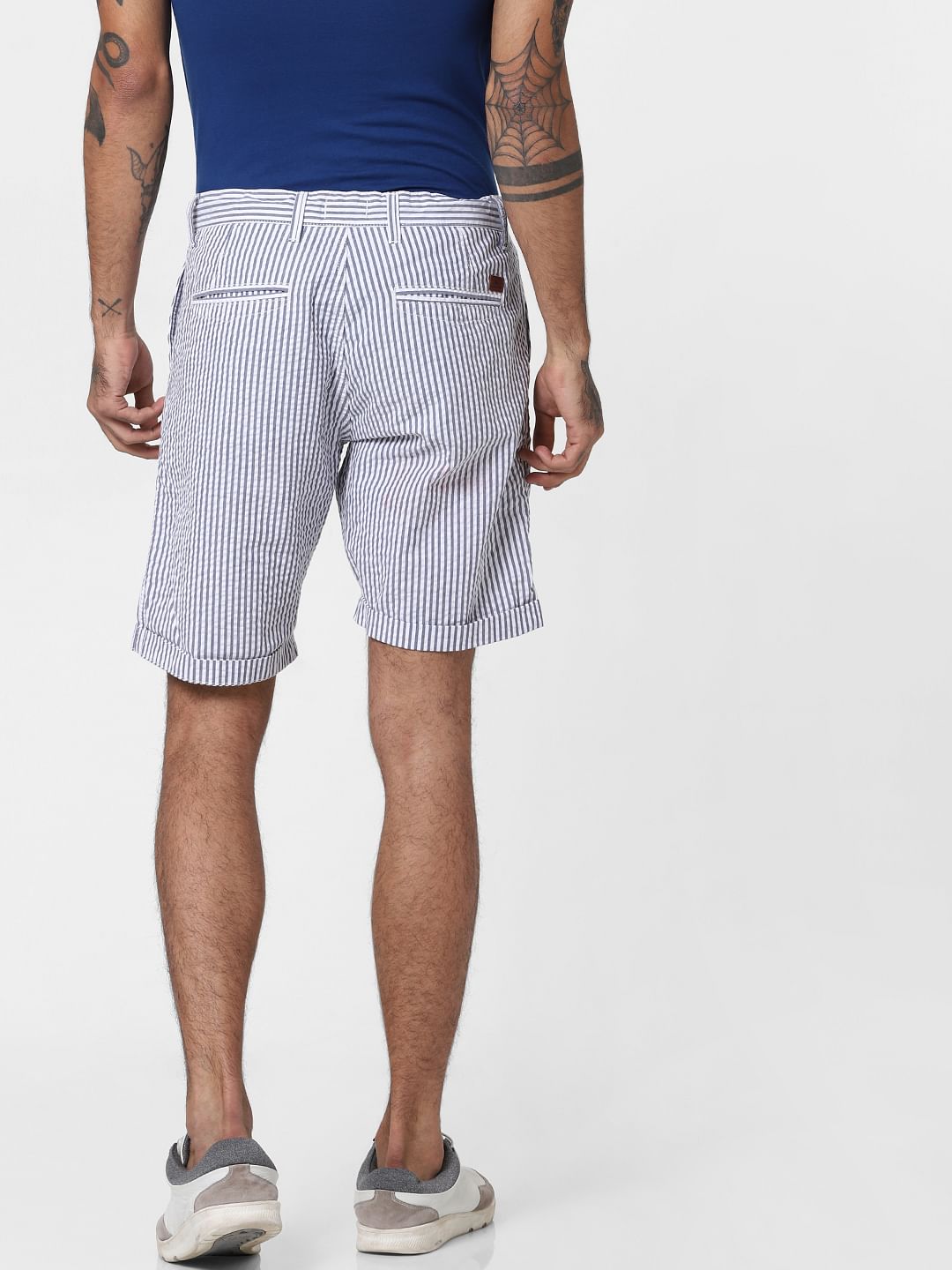 striped chino shorts