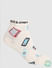 Pack of 2 Printed Ankle Socks - Beige & Green