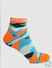Pack of 2 Camo Print Ankle Socks - Orange & Green