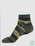 Pack of 2 Camo Print Ankle Socks - Orange & Green