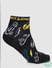 Pack of 2 Graphic Print Socks - Yellow & Black