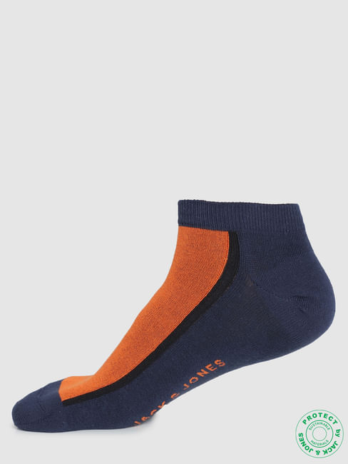 Blue Colourblocked Socks 