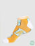 Orange Graphic Print Ankle Socks 