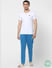 White & Blue V Neck T-shirts - Pack of 2_385281+1