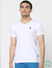 White & Blue V Neck T-shirts - Pack of 2_385281+2