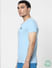 White & Blue V Neck T-shirts - Pack of 2_385281+9