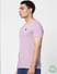 Purple & Black V Neck T-shirts - Pack of 2_385283+10