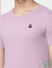 Purple & Black V Neck T-shirts - Pack of 2_385283+12