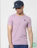 Purple & Black V Neck T-shirts - Pack of 2_385283+8