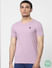 Purple & Black V Neck T-shirts - Pack of 2_385283+9