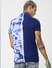 Blue Colourblocked Polo Neck T-shirt