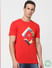 Red Graphic Print Crew Neck T-shirt