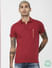Red Tape Patch Polo Neck T-shirt