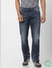 Protect Blue Mid Rise Clark Regular Fit Jeans