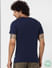 Dark Blue Denim Patchwork Crew Neck T-shirt_382142+3