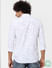 White Geometric Print Full Sleeves Shirt