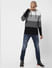 Black & White Striped Hooded Pullover_385700+5