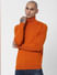 Orange Turtleneck Pullover