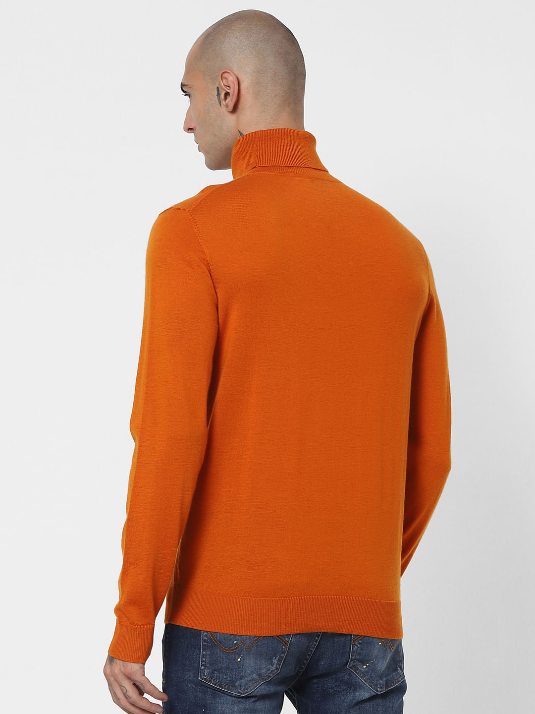 Orange turtle necks sale