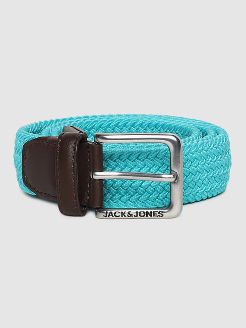 Turquoise Blue Braided Belt 