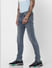 Blue Low Rise Washed Liam Skinny Jeans_385757+3