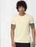 Light Yellow Crew Neck T-shirt_385358+2