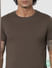 Brown Crew Neck T-shirt_385360+6