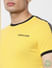 Yellow Tape Detail Crew Neck T-shirt