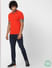 Red Contrast Tipping Polo Neck T-shirt_385391+6