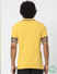 Yellow Contrast Tipping Polo Neck T-shirt_385393+4