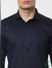Navy Blue Full Sleeves Shirt_383559+5