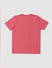 Boys Pink Logo Print Crew Neck T-shirt_385312+2