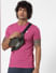 Pink & Black Crew Neck Tshirts - Pack of 2 _385280+8