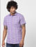 Purple Pizza Slice Print Half Sleeves Shirt_385382+2