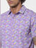 Purple Pizza Slice Print Half Sleeves Shirt_385382+5