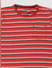 Boys Red Striped Crew Neck T-shirt