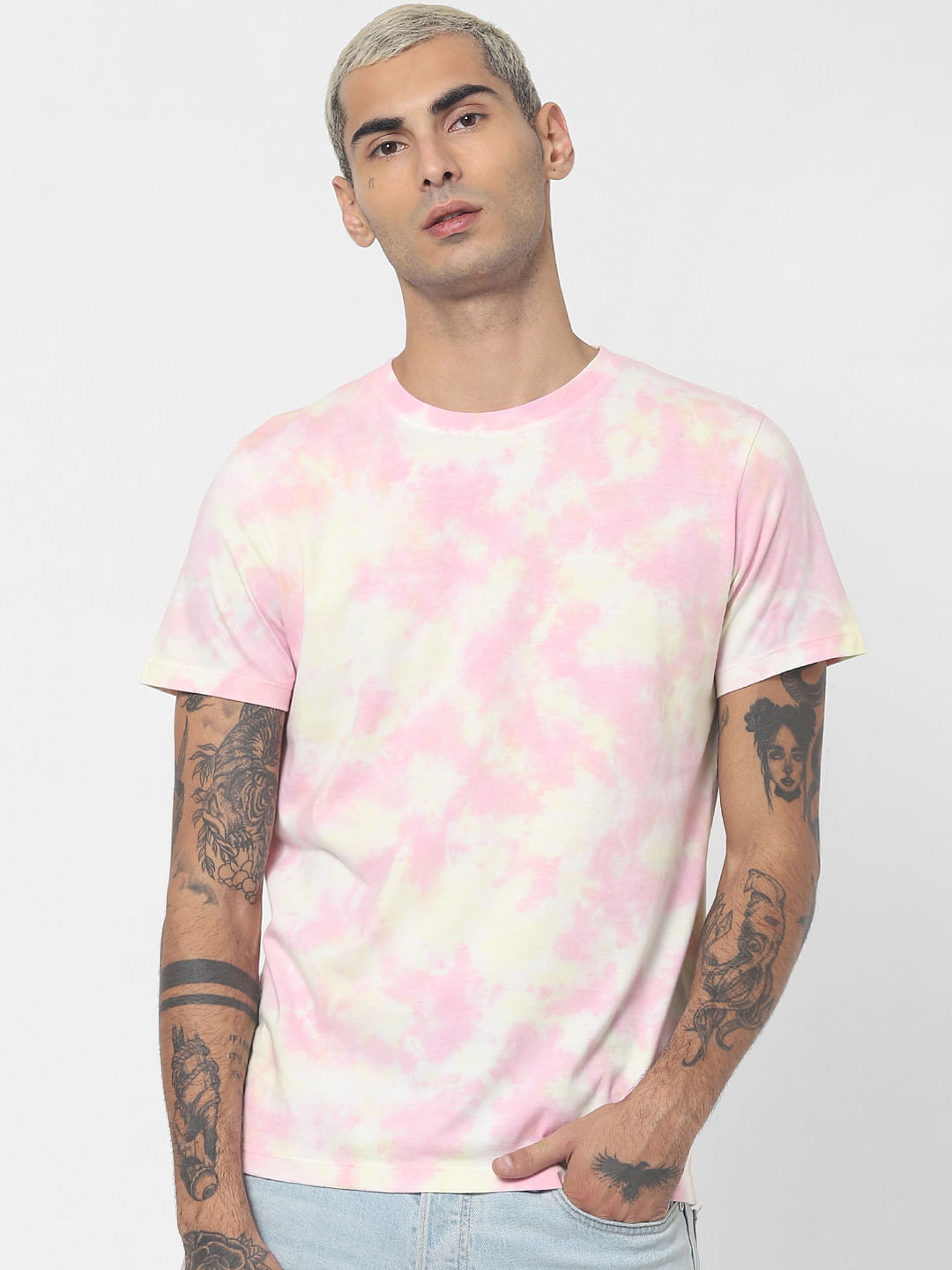 tie dye crewneck mens