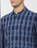 Blue Striped Full Sleeves Shirt