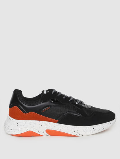 Black Contrast Detail Sneakers