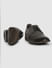 Grey Leather Derby Shoes
