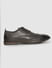 Grey Leather Derby Shoes