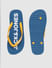 Blue Logo Print Flip Flops 