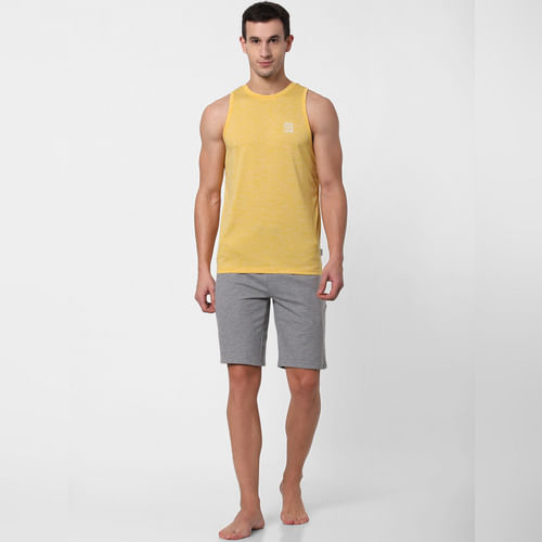 Yellow Back Printed Vest