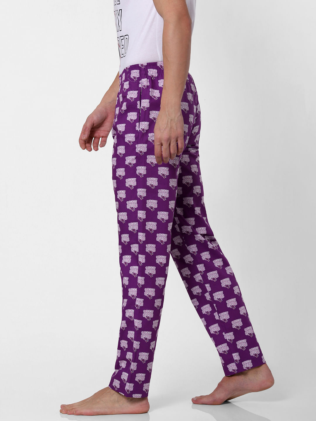 Buy Men Purple All Over Print Pyjama online Jack Jones