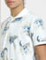 White Tropical Print Polo T-shirt_406224+5