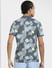 Grey Tropical Print Polo T-shirt_406225+4