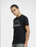 Black Logo Print Crew Neck T-shirt_406226+3