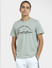 Grey Logo Print Crew Neck T-shirt_406228+2
